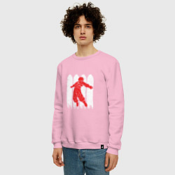 Свитшот хлопковый мужской Космонавт СССР, цвет: светло-розовый — фото 2