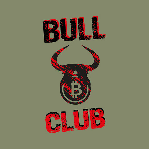 Мужской свитшот Bull Bitcoin Club / Авокадо – фото 3