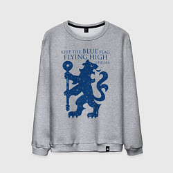 Свитшот хлопковый мужской FC Chelsea Lion, цвет: меланж