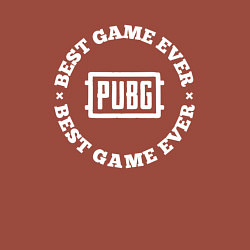 Свитшот хлопковый мужской Символ PUBG и круглая надпись best game ever, цвет: кирпичный — фото 2