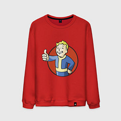 Свитшот хлопковый мужской Vault boy like, цвет: красный