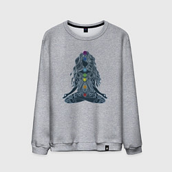 Мужской свитшот Йога - чакры по цветам