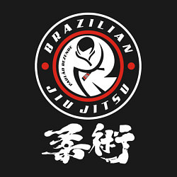 Свитшот хлопковый мужской Brazilian splashes Jiu jitsu fighter logo, цвет: черный — фото 2