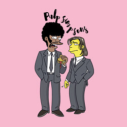 Свитшот хлопковый мужской Pulp Simpsons - Tarantino, цвет: светло-розовый — фото 2