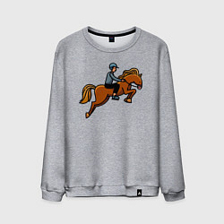 Мужской свитшот Наездник на лошади
