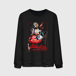 Свитшот хлопковый мужской Nuka - cola girl, цвет: черный