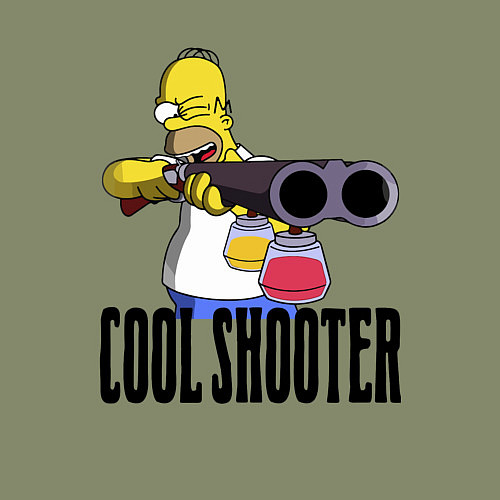 Мужской свитшот Гомер Симпсон - крутой стрелок / Авокадо – фото 3