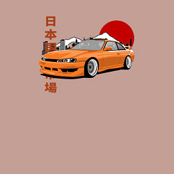 Свитшот хлопковый мужской Silvia s14 JDM Retro Car, цвет: пыльно-розовый — фото 2