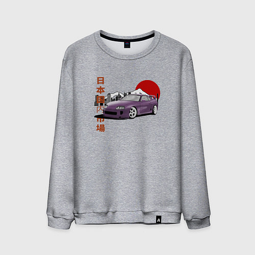 Мужской свитшот Toyota Supra A80 Mk4 Japan Legend / Меланж – фото 1