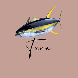 Свитшот хлопковый мужской Желтопёрый океанский тунец, цвет: пыльно-розовый — фото 2