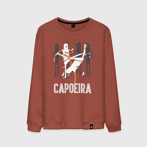 Мужской свитшот Capoeira - contactless combat / Кирпичный – фото 1