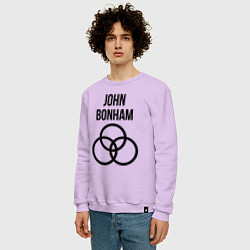 Свитшот хлопковый мужской John Bonham - Led Zeppelin - legend, цвет: лаванда — фото 2