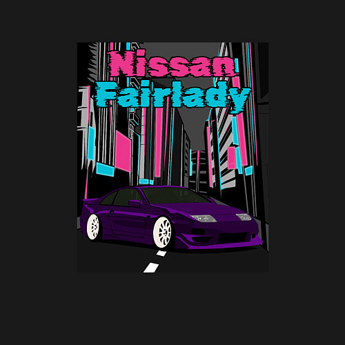 Мужской свитшот Nissan Fairlady Z32 300ZX / Черный – фото 3