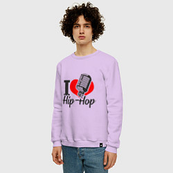 Свитшот хлопковый мужской Love Hip Hop, цвет: лаванда — фото 2