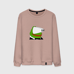 Свитшот хлопковый мужской Booba Pepe, цвет: пыльно-розовый