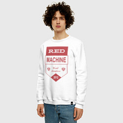 Свитшот хлопковый мужской Red machine Russia, цвет: белый — фото 2