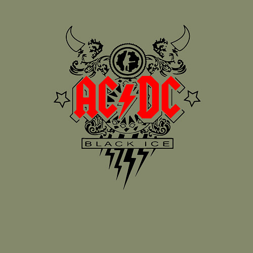 Мужской свитшот ACDC Black Ice с молниями / Авокадо – фото 3