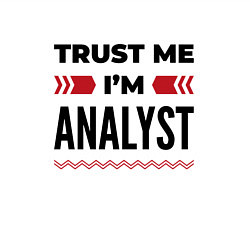 Свитшот хлопковый мужской Trust me - Im analyst, цвет: белый — фото 2