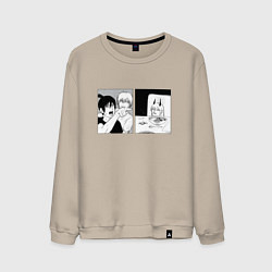 Свитшот хлопковый мужской Aki Denji Power, цвет: миндальный