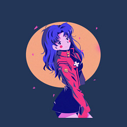 Свитшот хлопковый мужской Misato Katsuragi Evangelion, цвет: тёмно-синий — фото 2