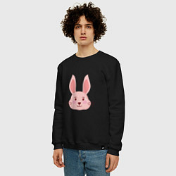 Свитшот хлопковый мужской Pink - Rabbit, цвет: черный — фото 2