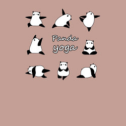 Свитшот хлопковый мужской Панда - йога, цвет: пыльно-розовый — фото 2