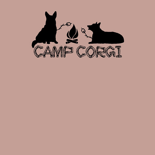 Мужской свитшот Лагерь корги / Пыльно-розовый – фото 3