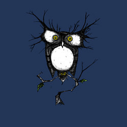 Свитшот хлопковый мужской Сова и безумие, цвет: тёмно-синий — фото 2