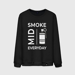 Свитшот хлопковый мужской Smoke Mid Everyday, цвет: черный