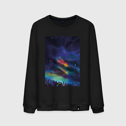 Мужской свитшот Звездная рапсодия / Черный – фото 1