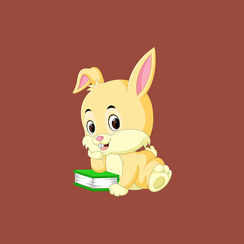 Мужской свитшот Reading Bunny / Кирпичный – фото 3