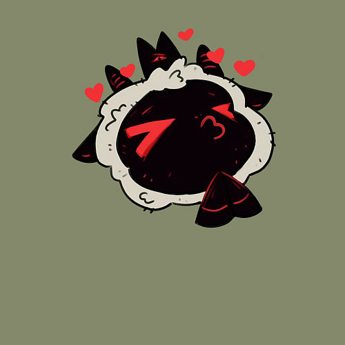 Мужской свитшот Cult of the Lamb - Овечка хочет поцеловаться / Авокадо – фото 3