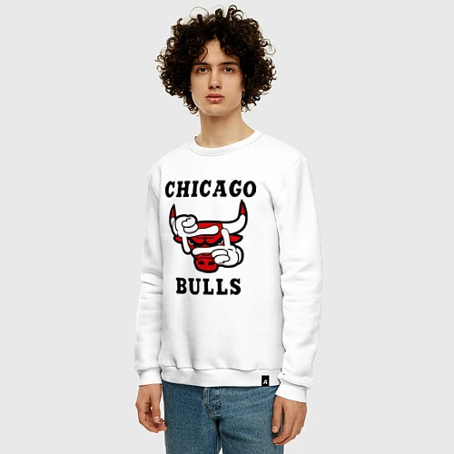 Мужской свитшот Chicago Bulls SWAG / Белый – фото 3