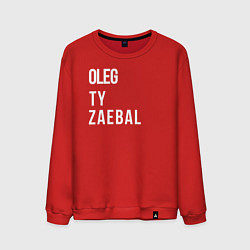 Свитшот хлопковый мужской Oleg ty za*bal, цвет: красный