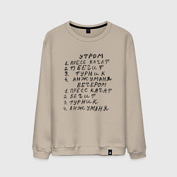 Мужской свитшот Пресс качат - Анжуманя : Мем