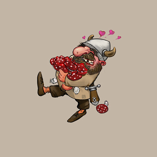 Мужской свитшот Счастливый викинг / Миндальный – фото 3