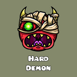 Свитшот хлопковый мужской Geometry Dash hard demon, цвет: авокадо — фото 2