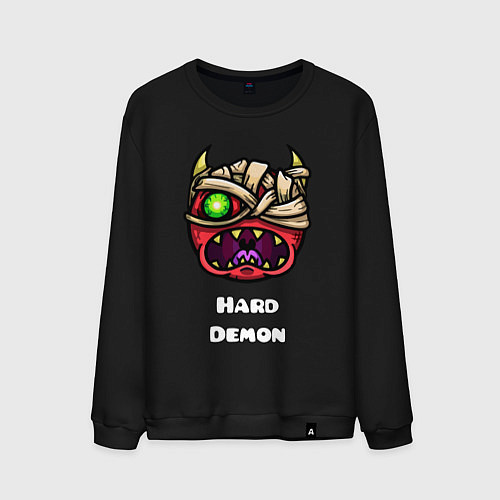 Мужской свитшот Geometry Dash hard demon / Черный – фото 1