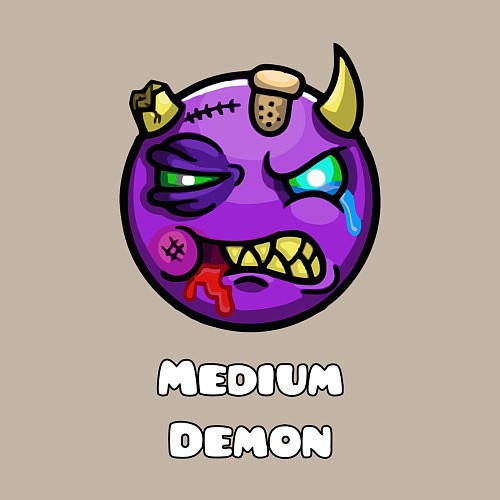 Мужской свитшот Geometry Dash medium demon / Миндальный – фото 3