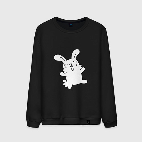 Мужской свитшот Happy Bunny / Черный – фото 1