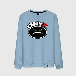 Свитшот хлопковый мужской Onyx - black logo, цвет: мягкое небо