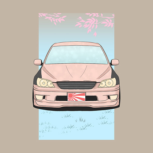 Мужской свитшот Toyota Altezza stance alternative / Миндальный – фото 3