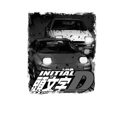 Мужской свитшот Initial d аниме про дрифт / Белый – фото 3