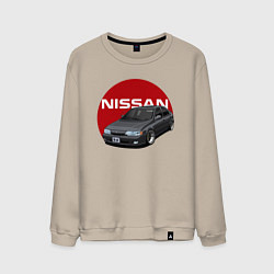 Свитшот хлопковый мужской Nissan B-14, цвет: миндальный