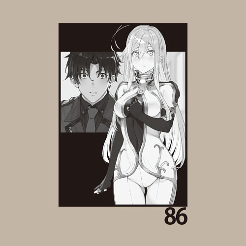 Мужской свитшот Синъэй и Владилена арт - 86 / Миндальный – фото 3