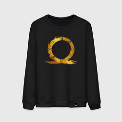 Свитшот хлопковый мужской Golden logo GoW Ragnarok, цвет: черный