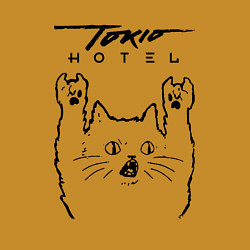 Свитшот хлопковый мужской Tokio Hotel - rock cat, цвет: горчичный — фото 2