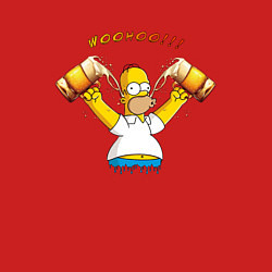 Свитшот хлопковый мужской Homer & Beer, цвет: красный — фото 2