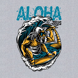 Свитшот хлопковый мужской Зевс серфингист, цвет: меланж — фото 2