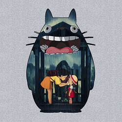 Свитшот хлопковый мужской Totoro - Satsuki & Mei, цвет: меланж — фото 2